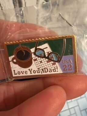 USPS Vintage 1987 Love You Dad Enamel Pin - Multicolor Collector’s pin